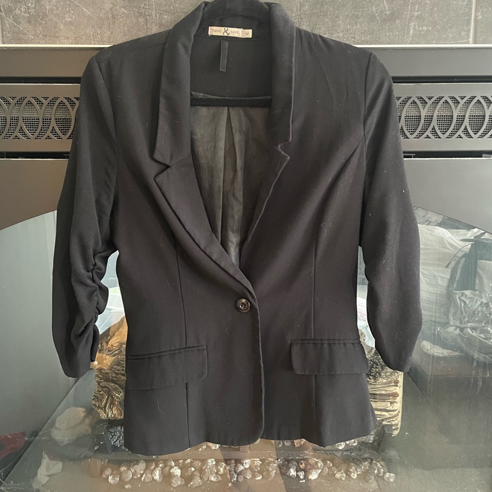 Black Tailored Blazer Jacket
